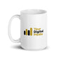 YDM white glossy mug